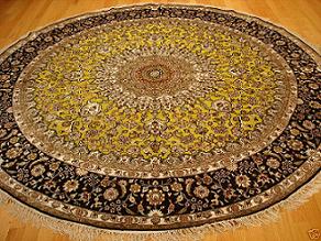 round persian rug